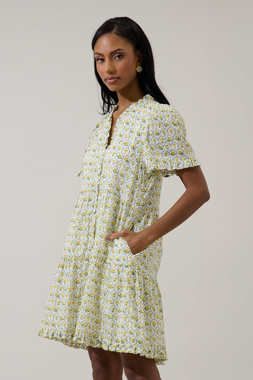 Trinny Floral Kara Shift Mini Dress