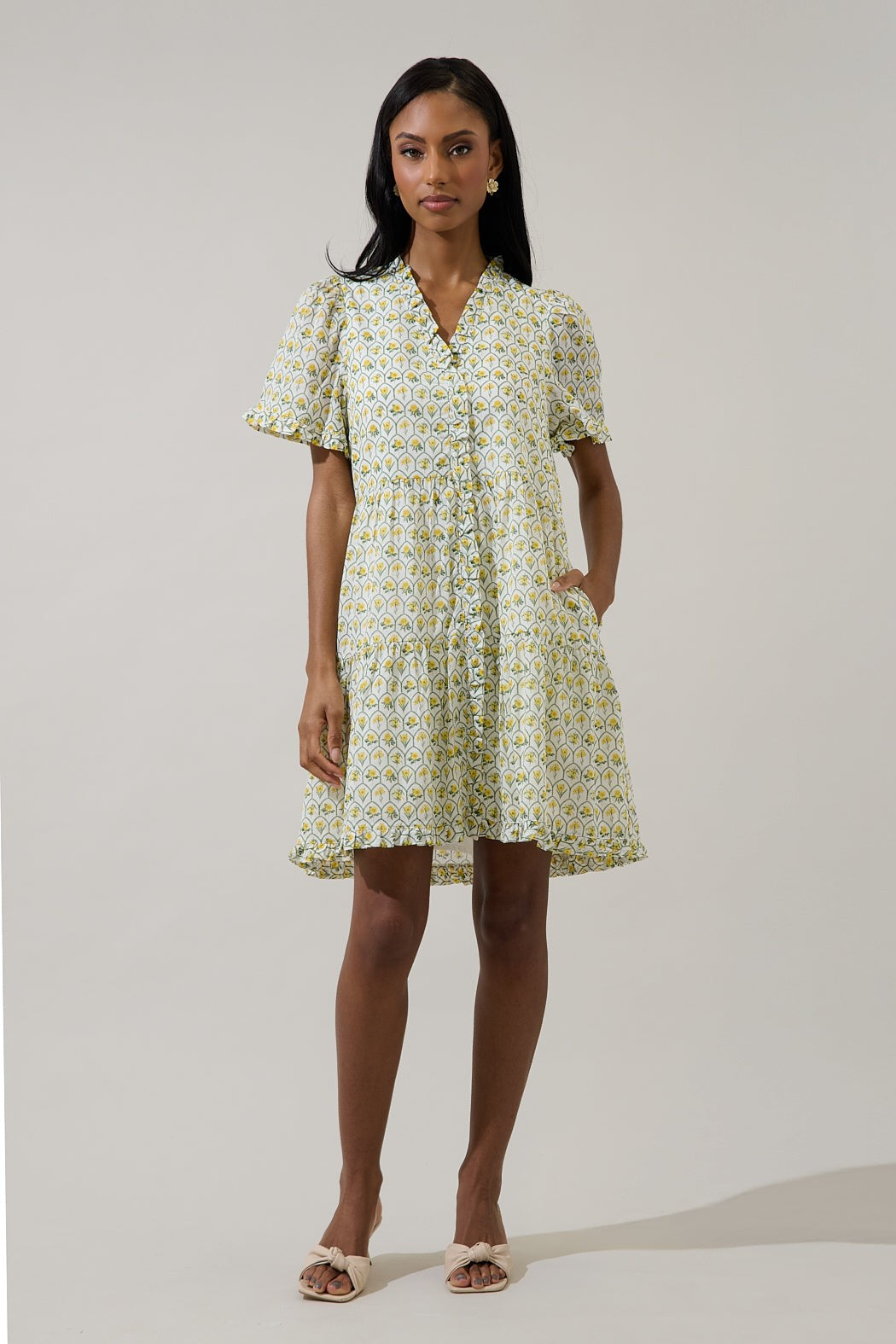 Trinny Floral Kara Shift Mini Dress