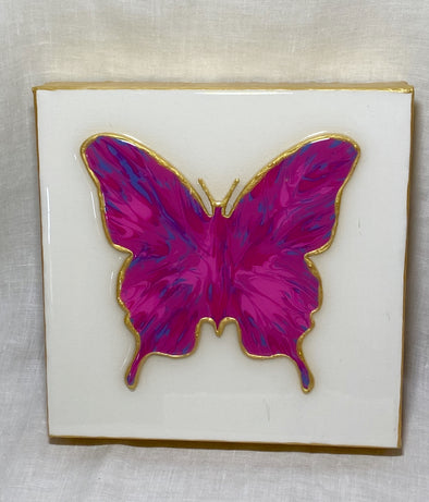Pinks and Periwinkle Butterfly