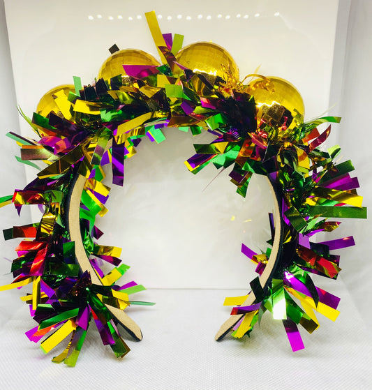 Mardi Gras Medium Disco Ball Headband