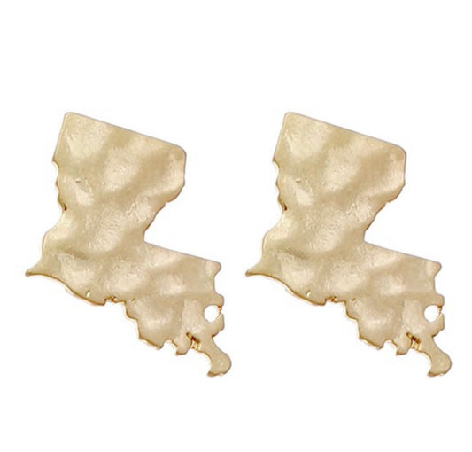 Louisiana Hammered Stud Earrings