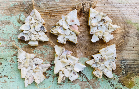 Christmas Tree Crushed Oyster Ornament