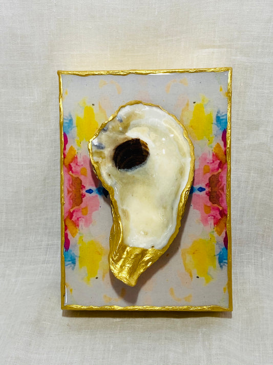 Pink & Yellow Pattern with Oyster