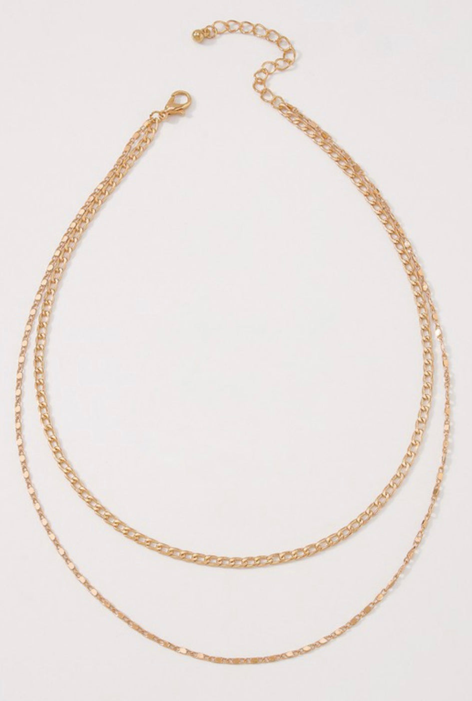 Simple Elegant Chain Double Layers Necklace