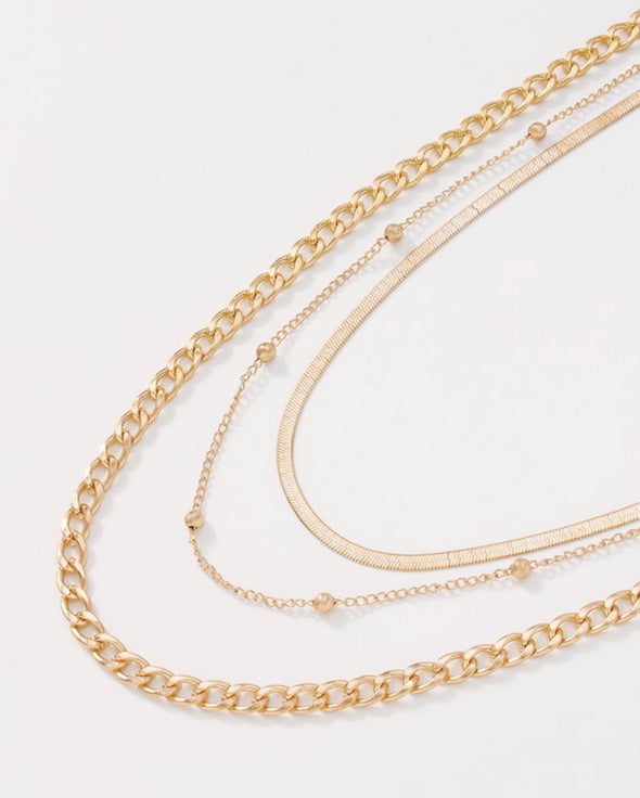 Simple Elegant Chain Double Layers Necklace