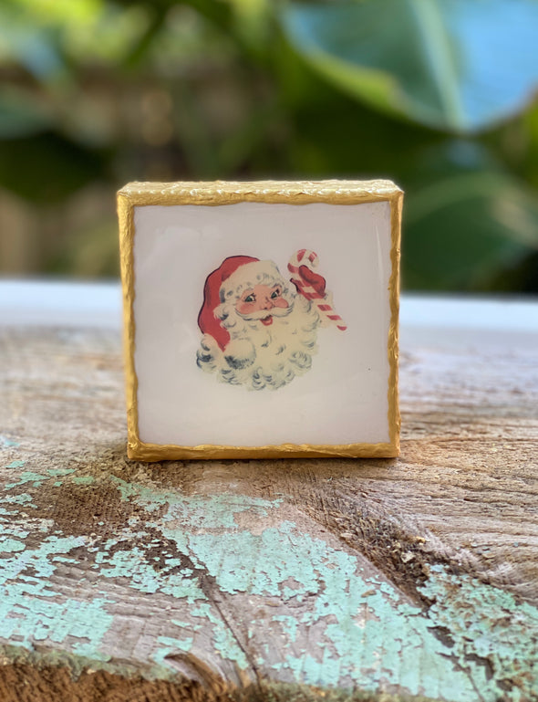 Small Santa with a Touch of Gold