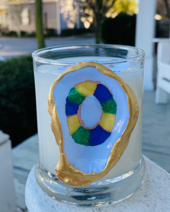 Mardi Gras King Cake - Bella Luxury Candles with King Cake Oyster