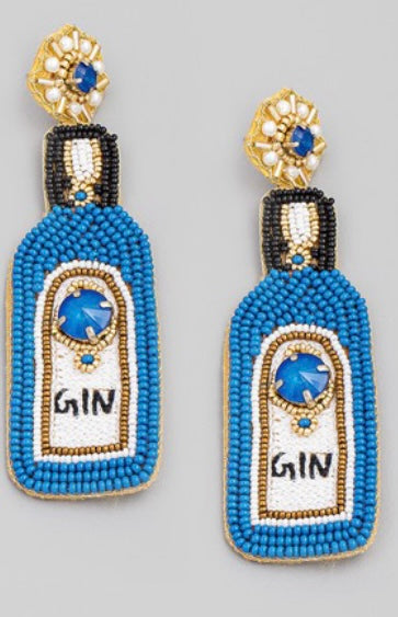 Beaded Gin Earrings