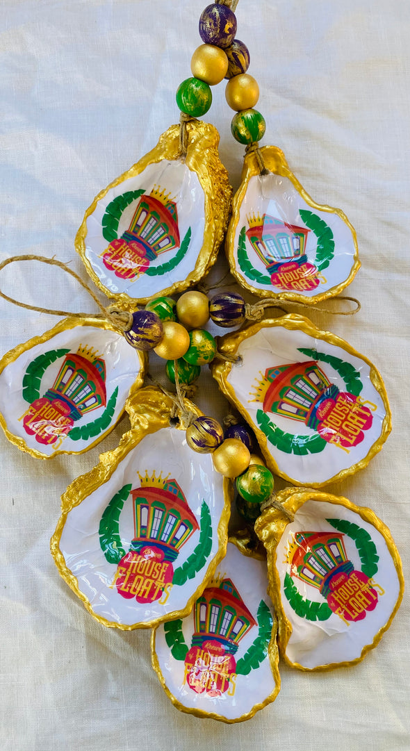 2022 Krewe of House Floats Oyster Ornament with New Logo
