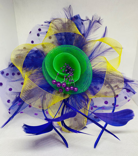 Mardi Gras Fascinator with Headband